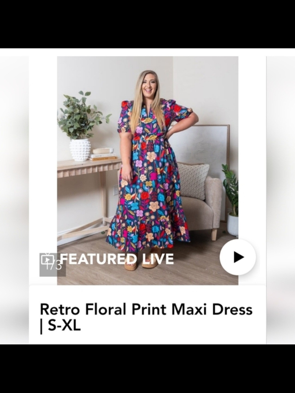 Retro Floral Print Maxi Dress - Purple Floral